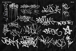 Graffiti & Torn Paper PNG Elements