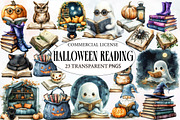 Halloween Reading Clipart, an Illustration by Designworld (Thumbnail 1 of 6)