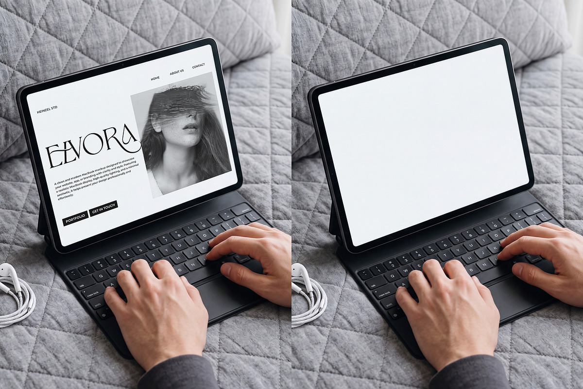 Elvora - iPad Device Mockup PSD #10, an iPad Mockup by Heinzel Std Mockup (Photo 5 of 5)