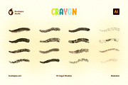 Joyful Crayon Illustrator Brushes, a Brush Add-On by brushapes.com (Thumbnail 8 of 10)