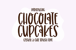 CHOCOLATE CUPCAKES Brush Font, a Handwritten Font by Blush Font Co.