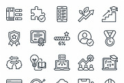Vector Digital Learning Skills Icons, an Outline Icon by adenpinkstore (Thumbnail 8 of 11)