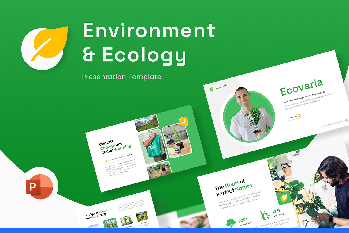 Ecovaria-Ecology PowerPoint Template, a Presentation Template by Premast (Photo 1 of 5)