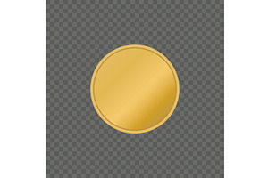 Gold coin mockup, a Finance Illustration by Vector Creator