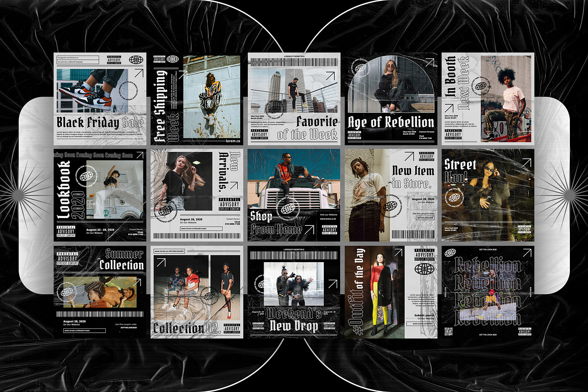 SALE! Streetwear Vol2 Instagram Pack, a Social Media Template by Nenjo Studio (Photo 4 of 4)