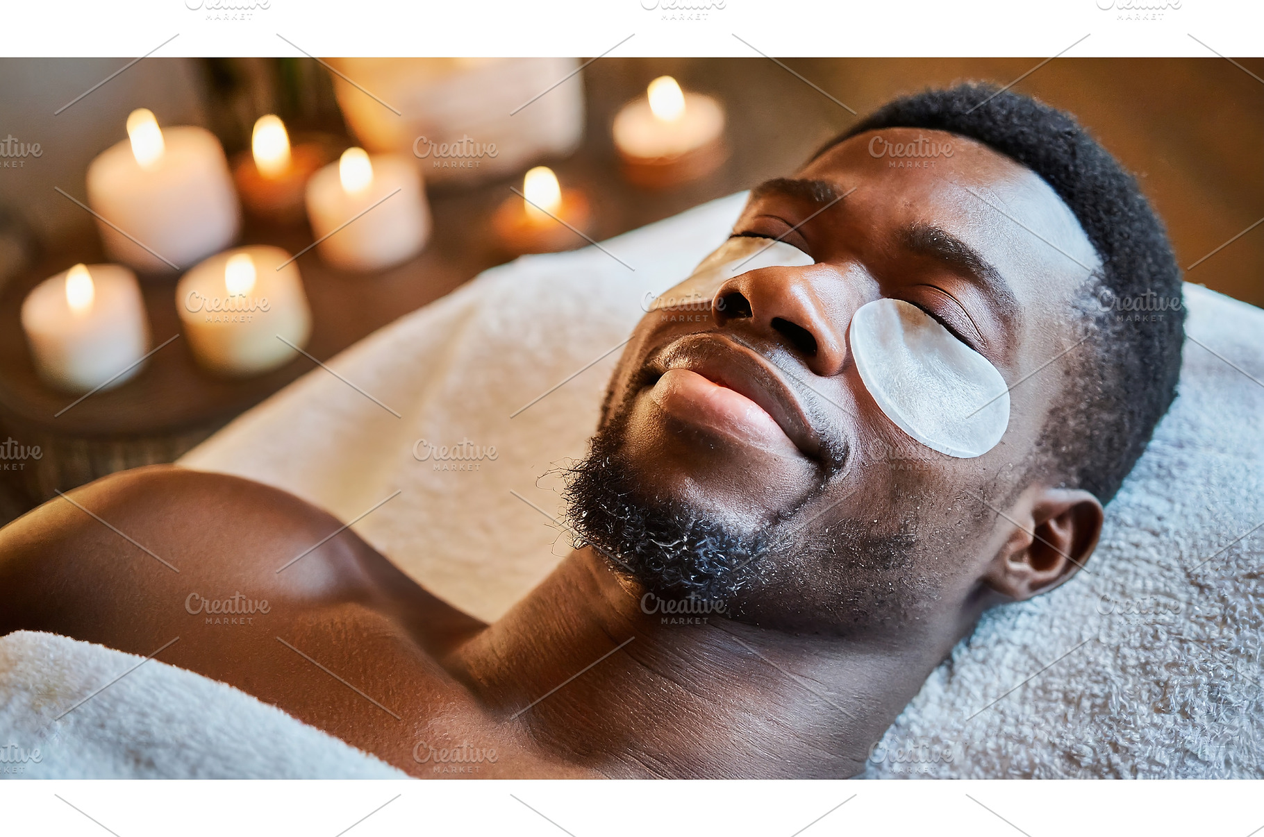 A man relaxing with under-eye, a Person Photo by Igor Tichonow