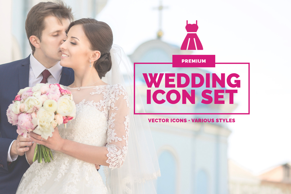 Premium Wedding Icon Set – 3 styles, an Icon by IconUncle (Photo 1 of 4)
