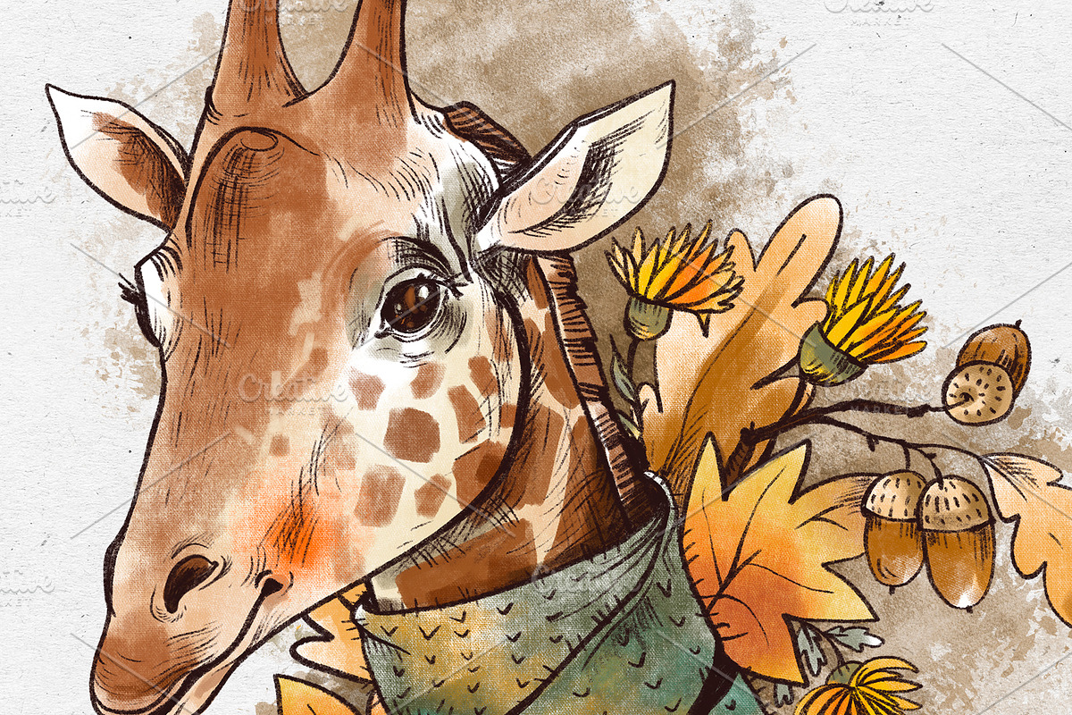 Fall animals clipart, an Animal Illustration by Belusuab (Photo 8 of 10)