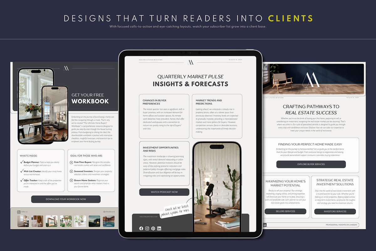 Real Estate Newsletter Template, an Email Template by Glow Muse Studio (Photo 3 of 10)