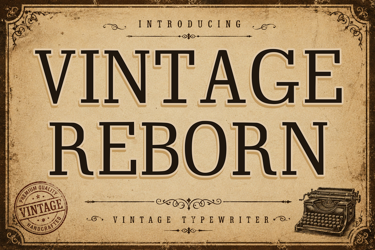 Vintage Reborn, a Slab Serif Font by Limited.studio (Photo 1 of 5)