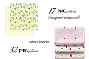 Fruit & Berry Seamless Pattern Pack, a Pattern Graphic by ZabolotnaArt (Thumbnail 2 of 7)