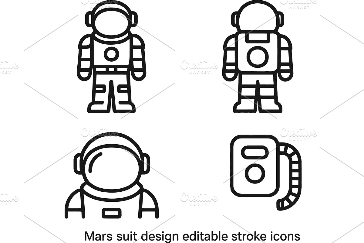 Vector illustration of Mars suit, a Technology Illustration by ZinetroN