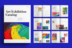Art Exhibition Catalog Template, a Brochure Template by E-Type