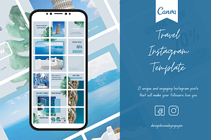 Travel Instagram Puzzle Template