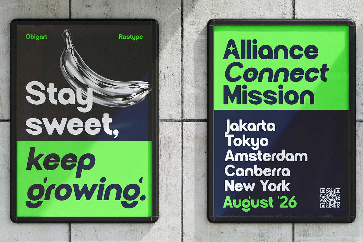 Obigart - Family Font, a Sans Serif Font by Rastype (Photo 5 of 13)