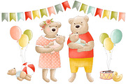 Bear mother and father clipart, an Animal Illustration by Magic Story Studio (Thumbnail 2 of 4)