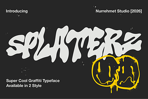 Splaterz NS - Organic Graffiti Font