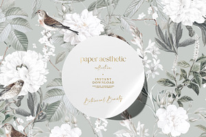 Woodland Flower Birds Paper Pack