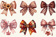 Autumn Coquette Bows Clipart, a Work Illustration by cherrydesign (Thumbnail 2 of 3)