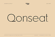 Qonseat a Geometric Display Sans, a Sans Serif Font by Lettertype Studio (Thumbnail 1 of 9)