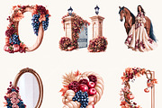 Elegant Autumn Harvest Clipart, a Decorative Illustration by BusyDaydesign (Thumbnail 4 of 9)