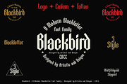 Blackbird - Blackletter font family, a Blackletter Font by Artistic & Unique (Thumbnail 10 of 16)