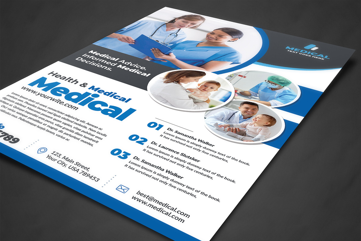Health & Medical Doctors Flyer, a Flyer Template by AfzaalGraphics (Photo 2 of 4)