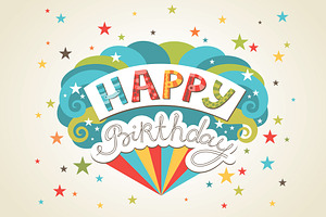 Happy birthday greeting cards, a Card Template by piyacler