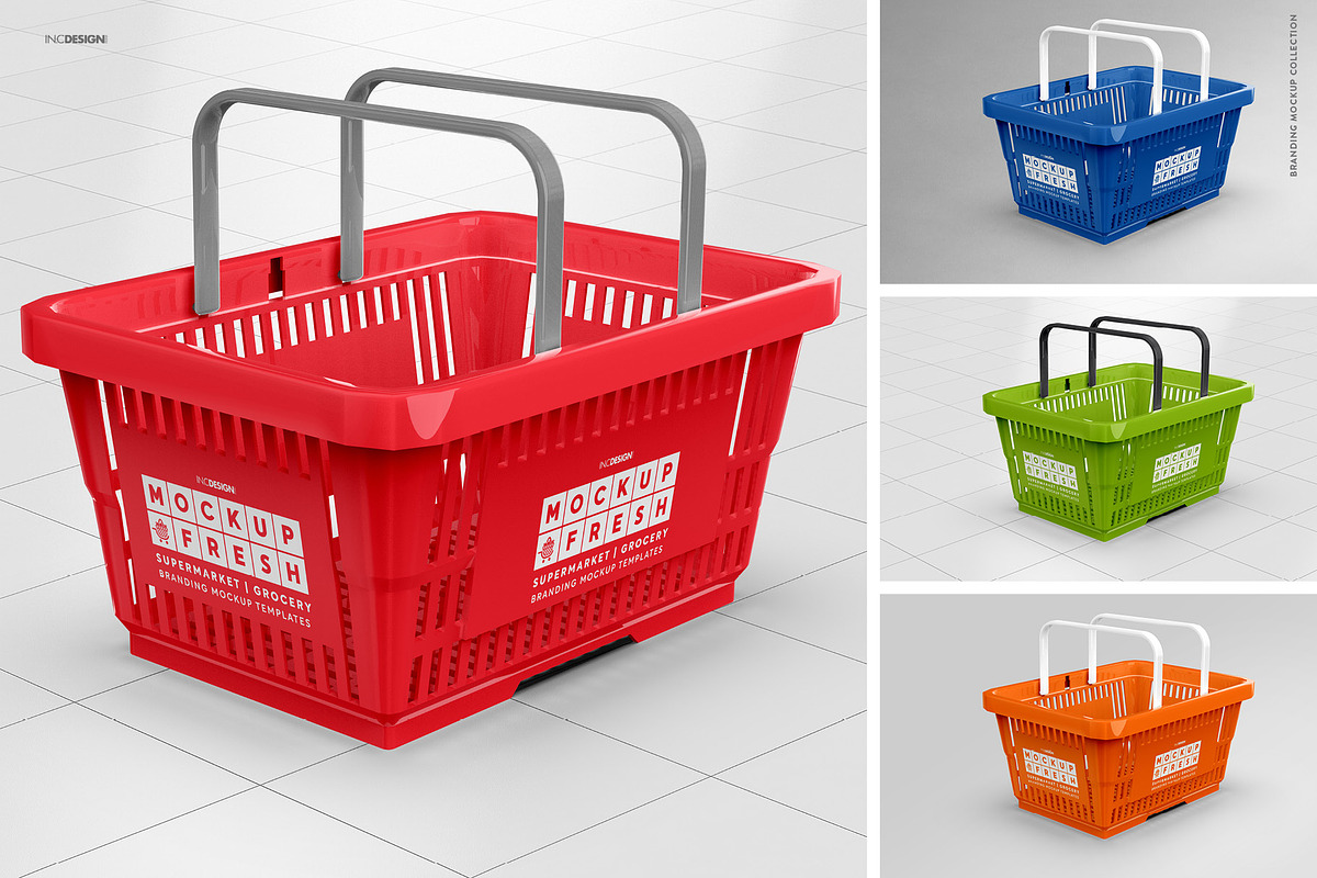 Shopping Basket Branding Mockup, a Product Mockup by INCDesign (Photo 2 of 10)
