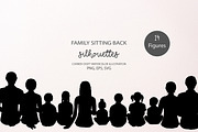 Family Sitting Back Silhouettes PNG,, a Person Illustration by Corner Croft (Thumbnail 1 of 5)