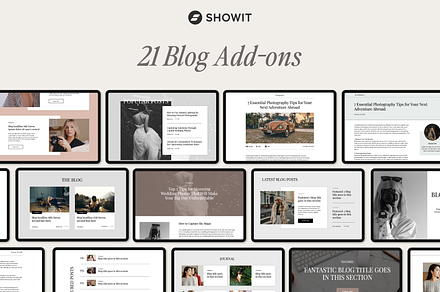 21 Showit Blog Add-On Canvases, a Websites & App Template by Amanda Pena Design