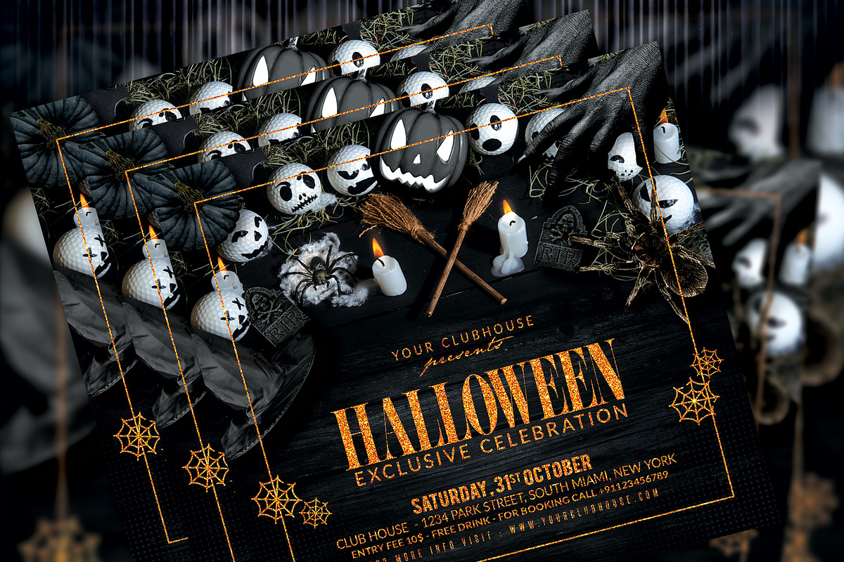 Halloween Flyer Template, a Templates & Theme by MithilaCreation (Photo 5 of 6)