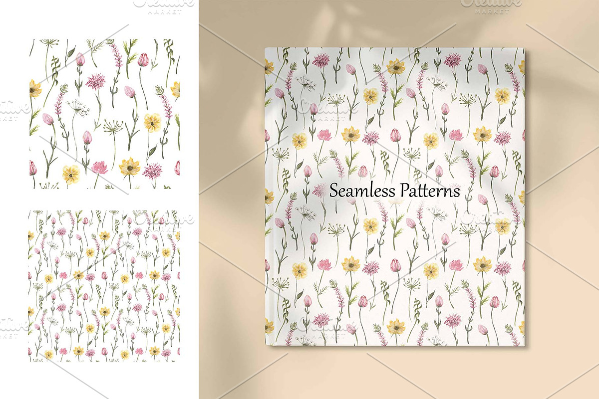 Acrylic Meadow Flowers Mini Set, a Decorative Illustration by MayaNavits (Photo 6 of 9)