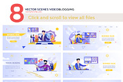 Video Blogging Vector Scenes, a Landing Page Template by PavelVinnik (Thumbnail 2 of 2)