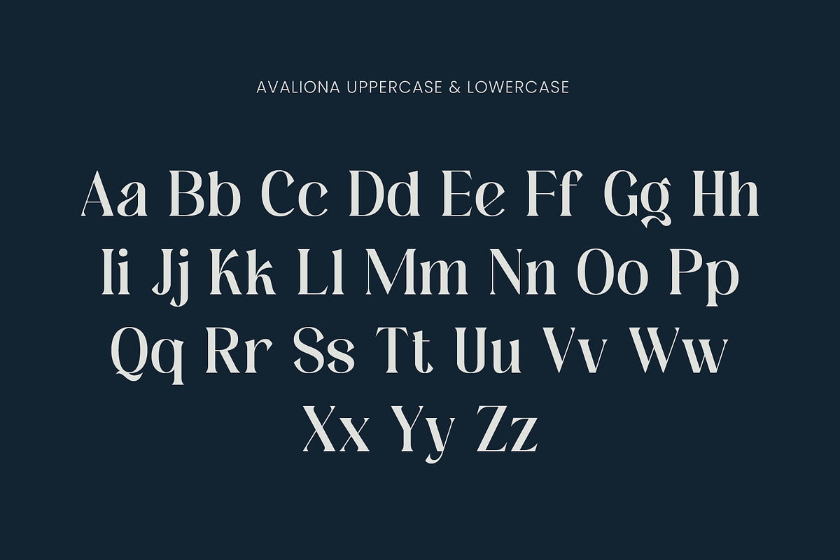 Avaliona - Elegant Serif Font, a Serif Font by Pikgura (Photo 2 of 6)