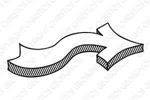 Arrow Sign Icon Direction Symbol, an Illustration by Christos Georghiou