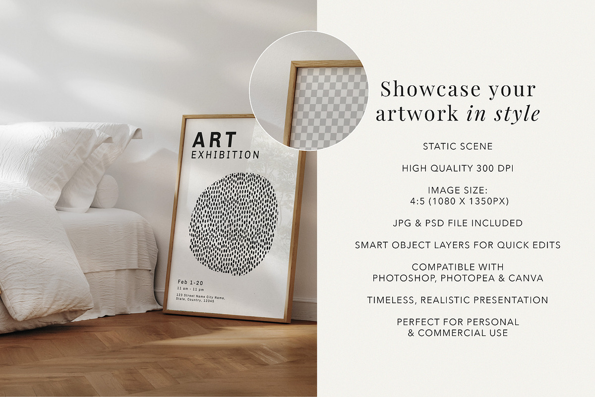 Bedroom Frame Mockup, a Mockup by Paper Flowers Studio (Photo 2 of 5)