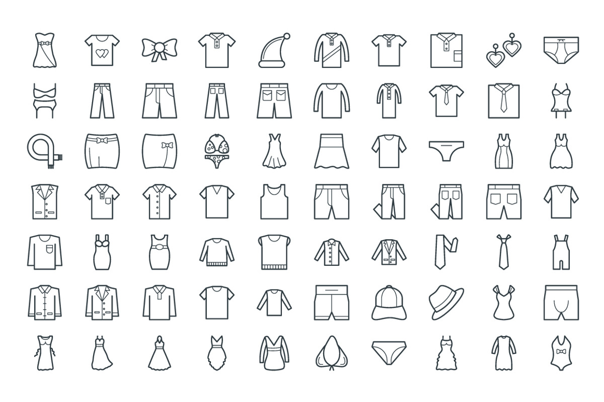 250+ Fashion and Clothes Icons, an Outline Icon by Vectors Market (Photo 4 of 5)