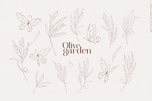 Olive Garden Watercolors Clipart