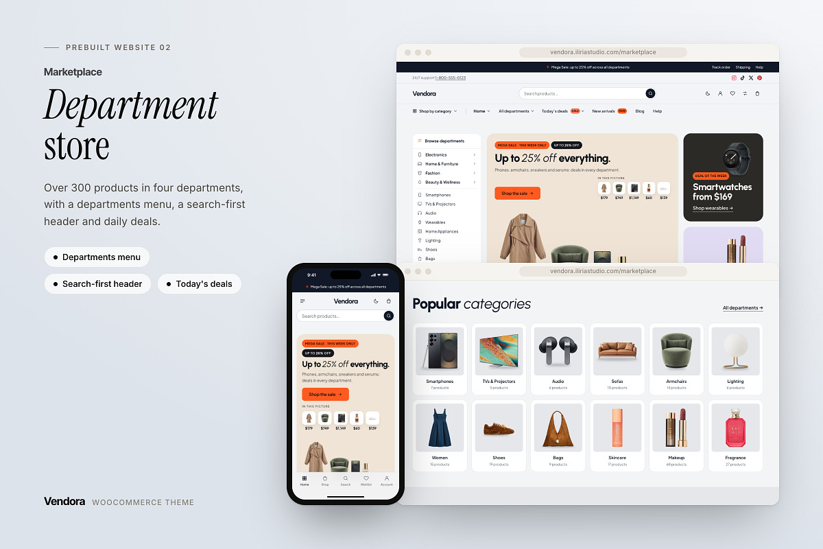 Vendora - WordPress Theme, a WordPress Template by Deck Atelier (Photo 4 of 17)