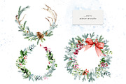 Winter Greenery Watercolor Graphics, an Illustration by studioequinox (Thumbnail 16 of 20)