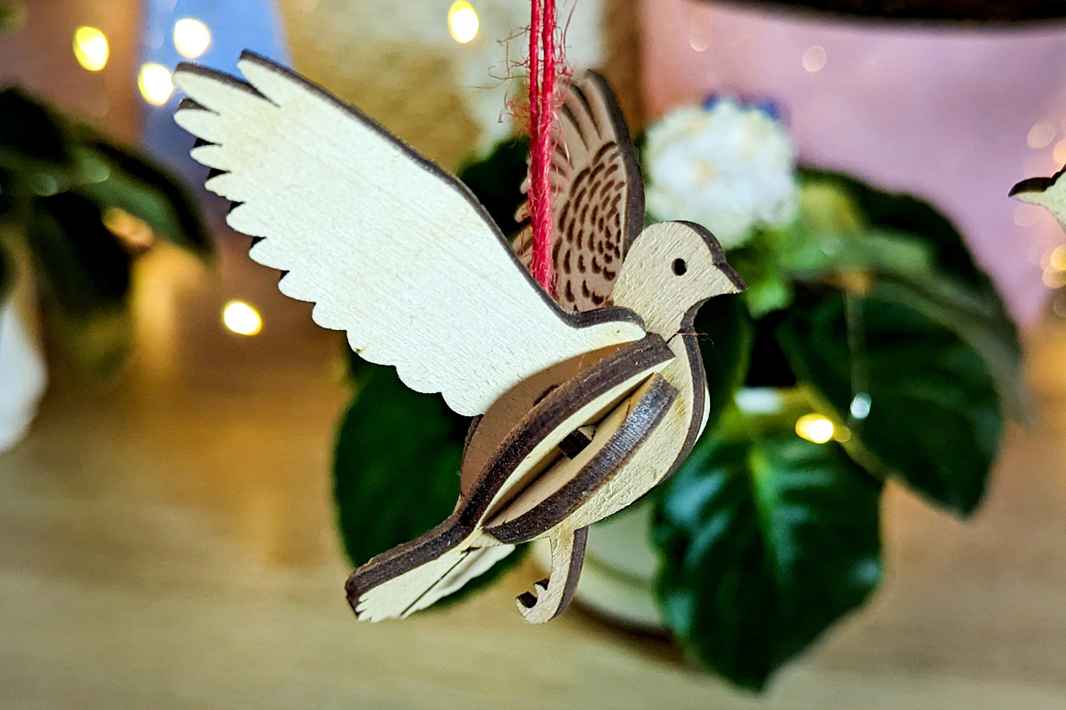 Set of 5 Bird Ornaments - Laser Cut, an Object Graphic by VectorPainter (Photo 5 of 21)