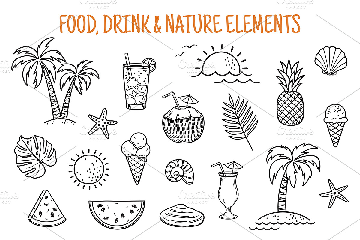 Summer vector doodles bundle, a Graphic by InkySplash (Photo 4 of 4)