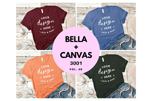 Bella Canvas 3001 Mockup Bundle V40