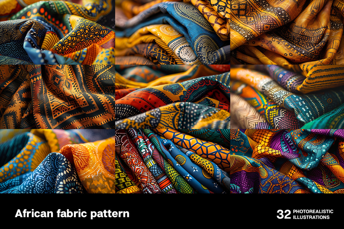 African fabric patterns. 32 images, a Background Graphic by Handmadefont (Photo 8 of 10)