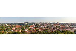 Panorama of the city center of Vilnius, Lithuania, an Architecture Photo by Leonid Andronov