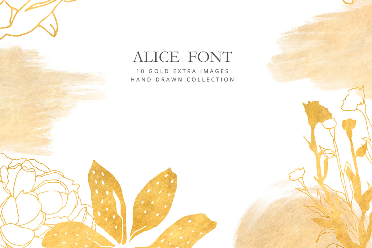 Floral alphabet - ALICE preview 3