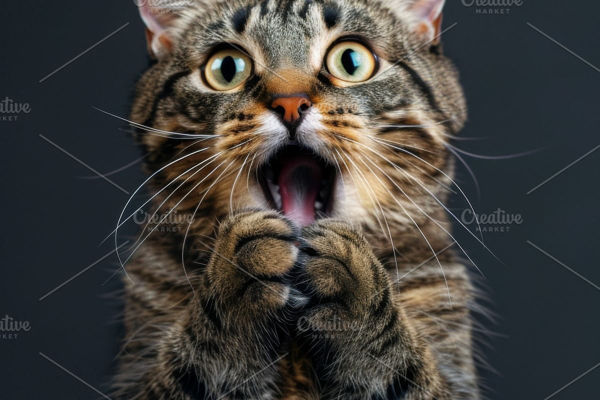 236 surprised animals, an Animal Photo by Handmadefont (Photo 24 of 241)