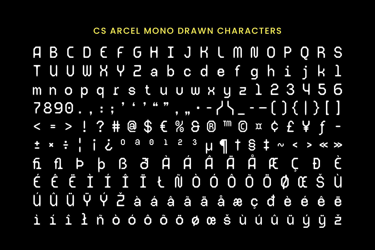 CS Arcel Mono Drawn, a Sans Serif Font by Craft Supply Co. (Photo 8 of 8)