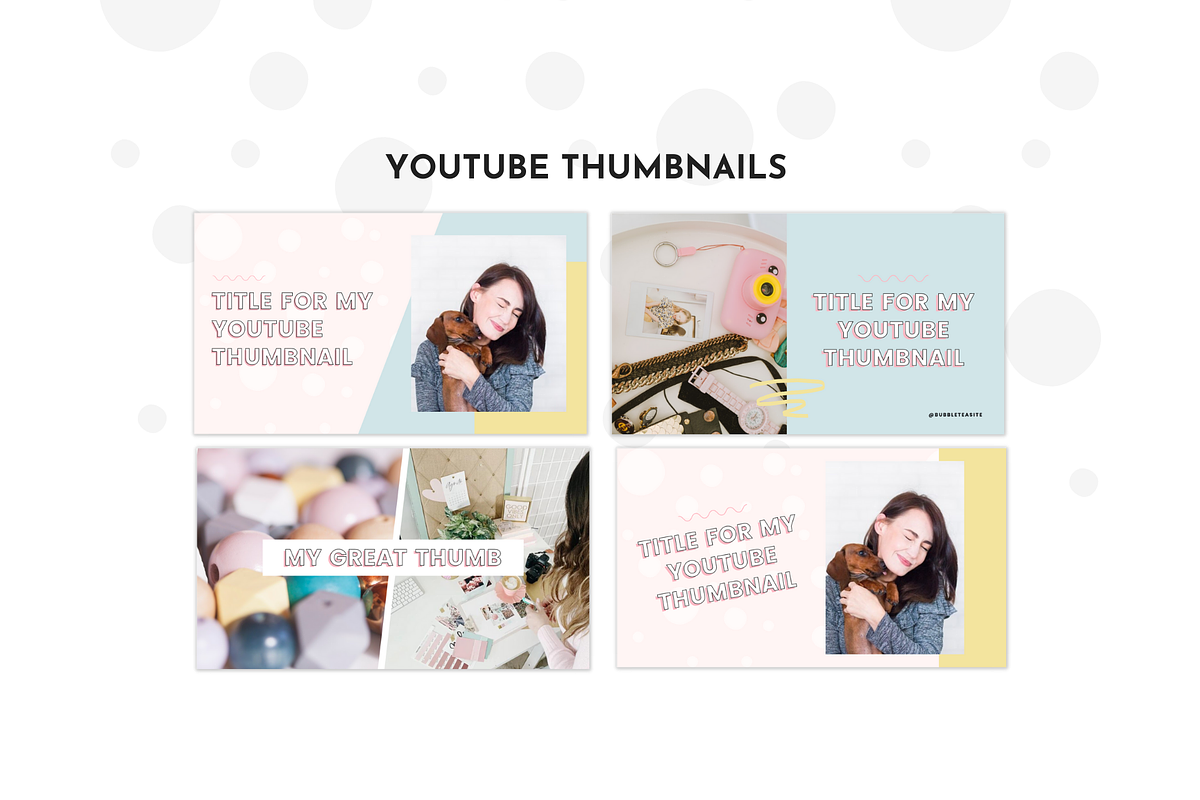 Pastel YouTube Branding Kit Canva, a Social Media Template by ltsdesigns (Photo 2 of 5)